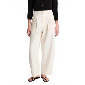Apiece Apart Cream Wide-Leg Trousers